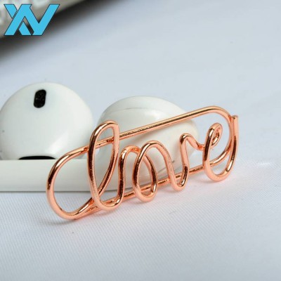 Fancy Metal Custom Love Shape Paper Clip